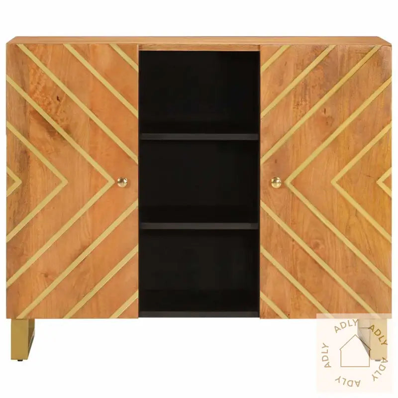 Tv-Benk Brun Og Svart 90X33,5X75 Cm Heltre Mango