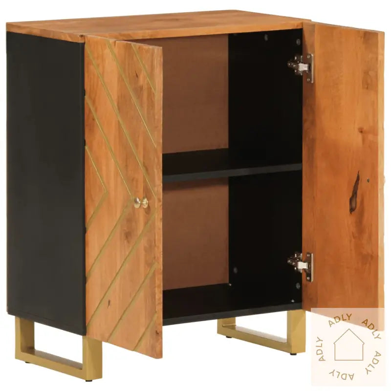 Tv-Benk Brun Og Svart 60X33,5X75 Cm Heltre Mango