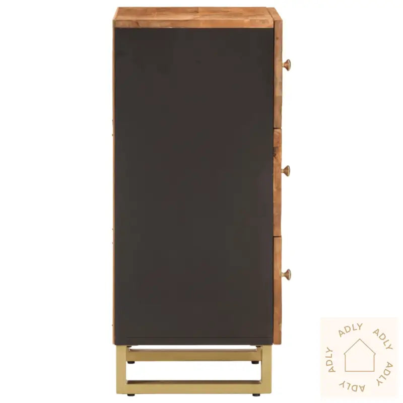 Tv-Benk Brun Og Svart 40X33,5X75 Cm Heltre Mango