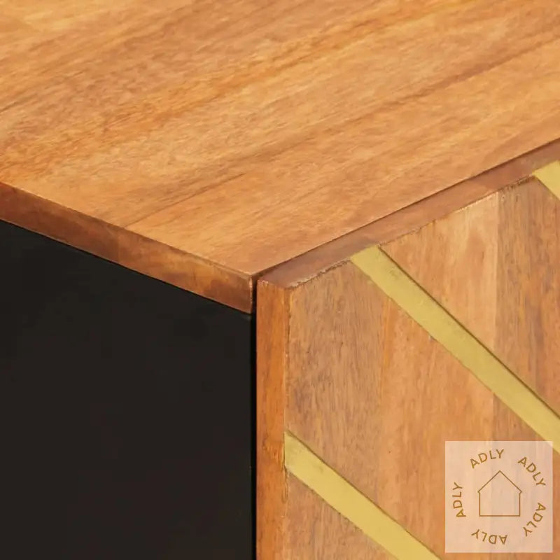 Tv-Benk Brun Og Svart 60X33,5X75 Cm Heltre Mango