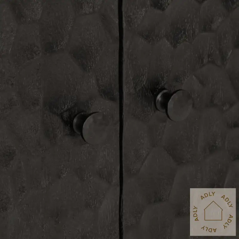 Sideskap Svart 60X33X75 Cm Heltre Mango