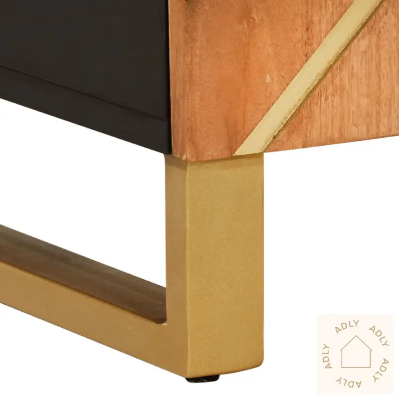 Tv-Benk Brun Og Svart 90X33,5X75 Cm Heltre Mango