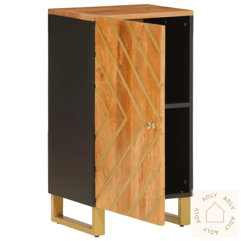 Tv-Benk Brun Og Svart 40X33,5X75 Cm Heltre Mango