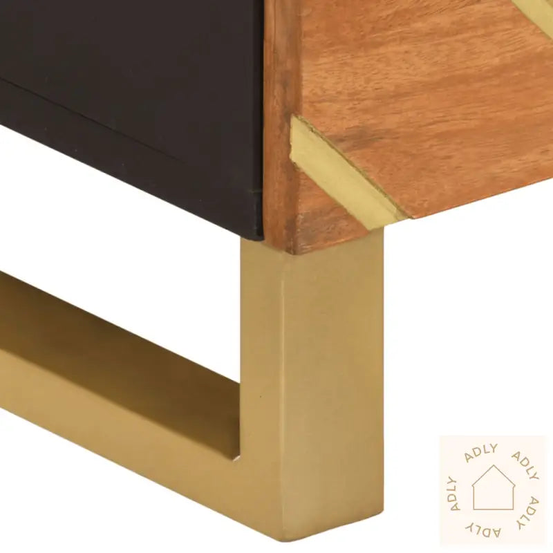 Tv-Benk Brun Og Svart 40X33,5X75 Cm Heltre Mango