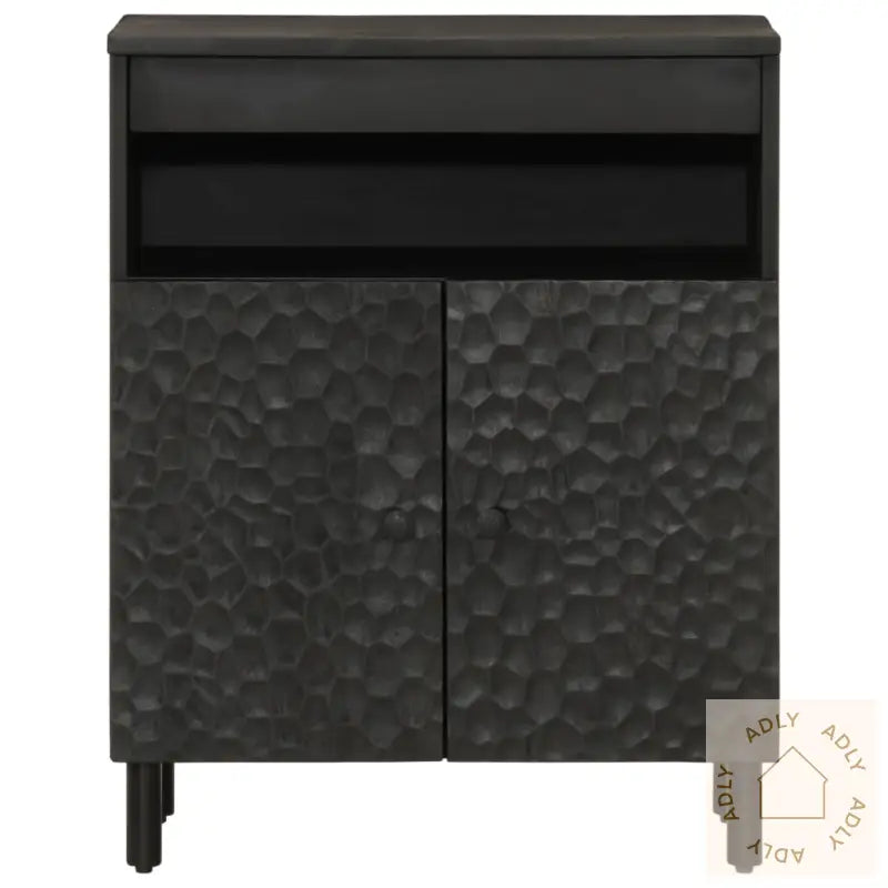 Sideskap Svart 60X33X75 Cm Heltre Mango