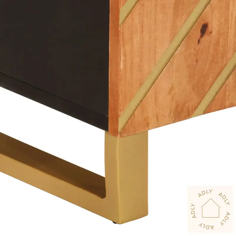 Tv-Benk Brun Og Svart 60X33,5X75 Cm Heltre Mango