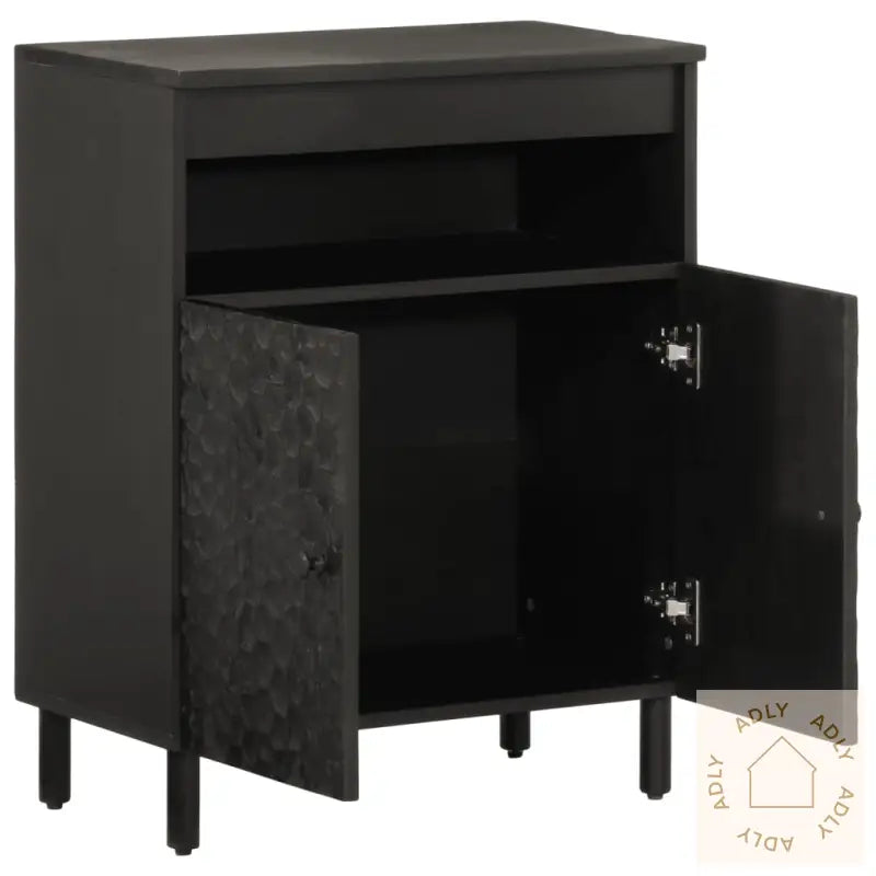 Sideskap Svart 60X33X75 Cm Heltre Mango