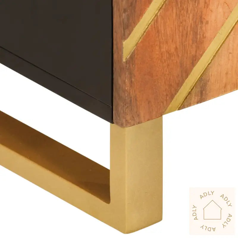 Tv-Benk Brun Og Svart 60X33,5X75 Cm Heltre Mango