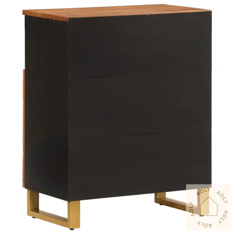 Tv-Benk Brun Og Svart 60X33,5X75 Cm Heltre Mango