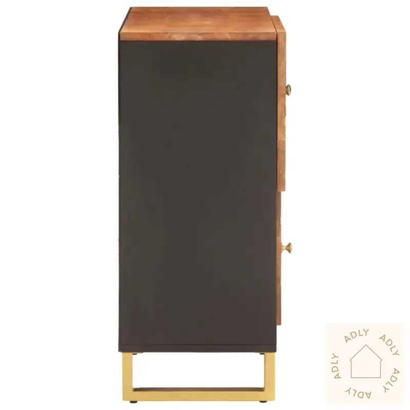 Tv-Benk Brun Og Svart 80X33,5X75 Cm Heltre Mango