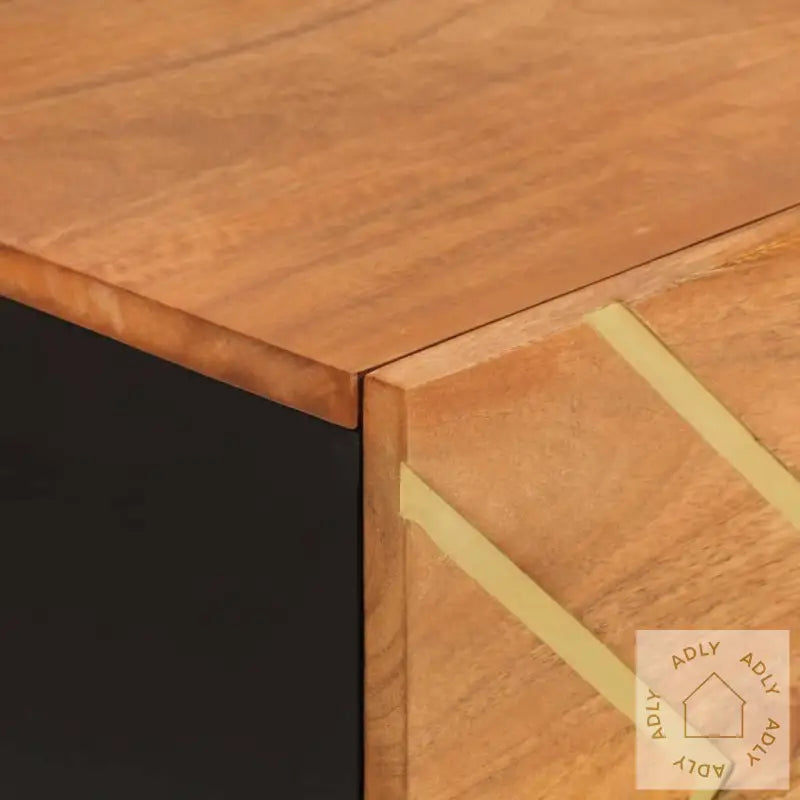 Tv-Benk Brun Og Svart 80X33,5X75 Cm Heltre Mango
