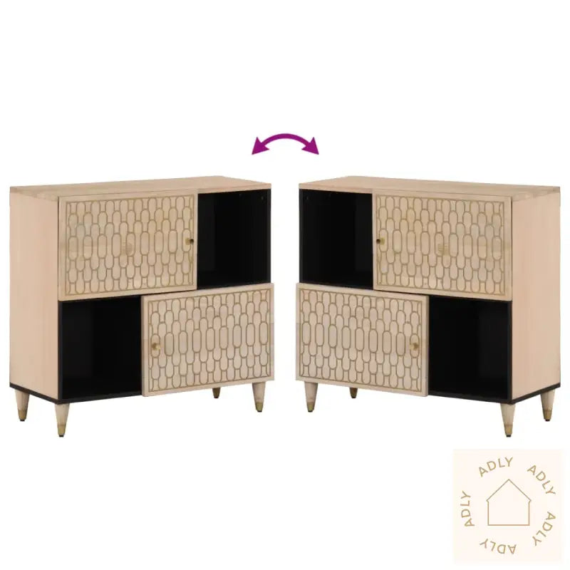 Sideskap 80X33X75 Cm Heltre Mango