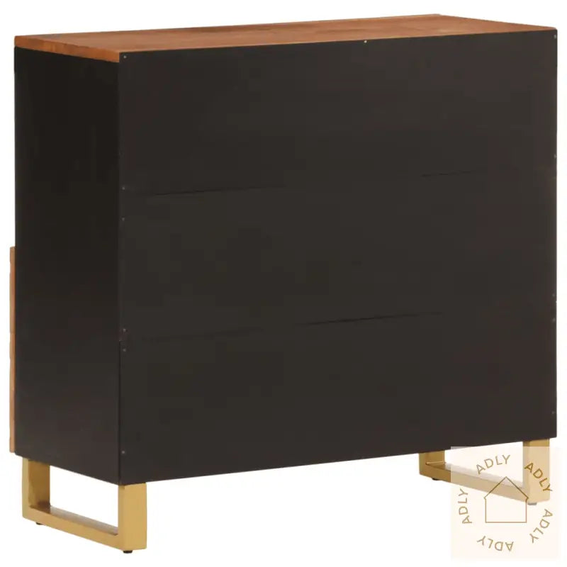 Tv-Benk Brun Og Svart 80X33,5X75 Cm Heltre Mango