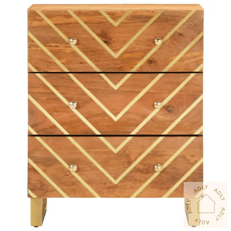 Tv-Benk Brun Og Svart 60X33,5X75 Cm Heltre Mango
