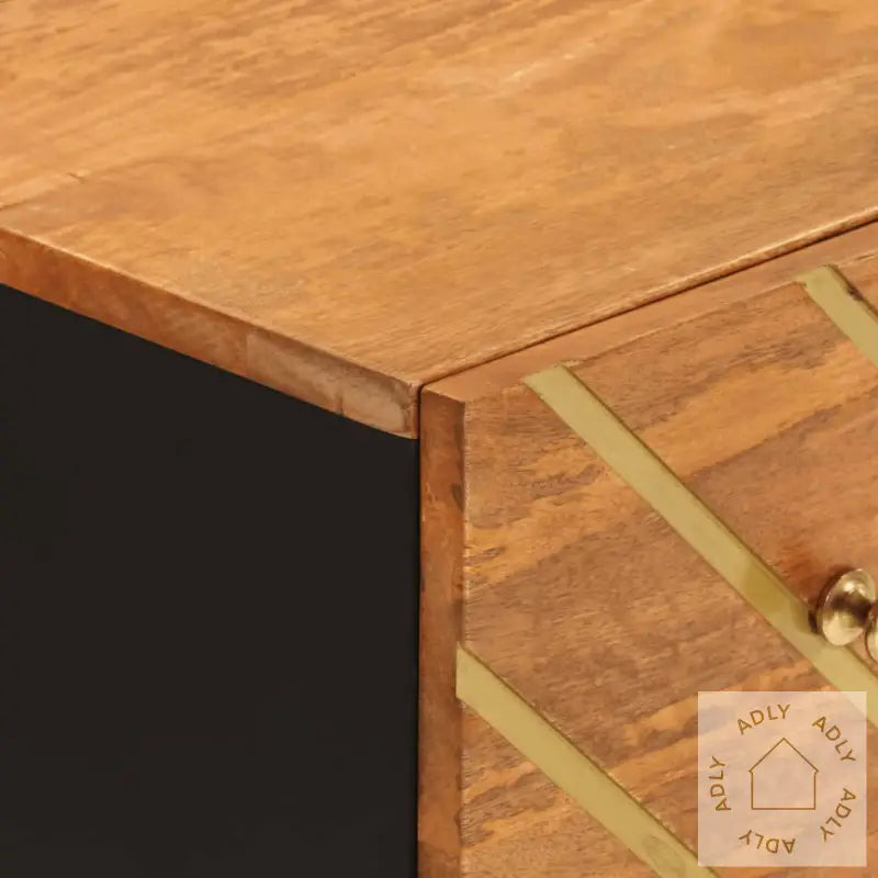 Tv-Benk Brun Og Svart 60X33,5X75 Cm Heltre Mango