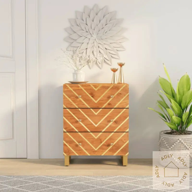 Tv-Benk Brun Og Svart 60X33,5X75 Cm Heltre Mango
