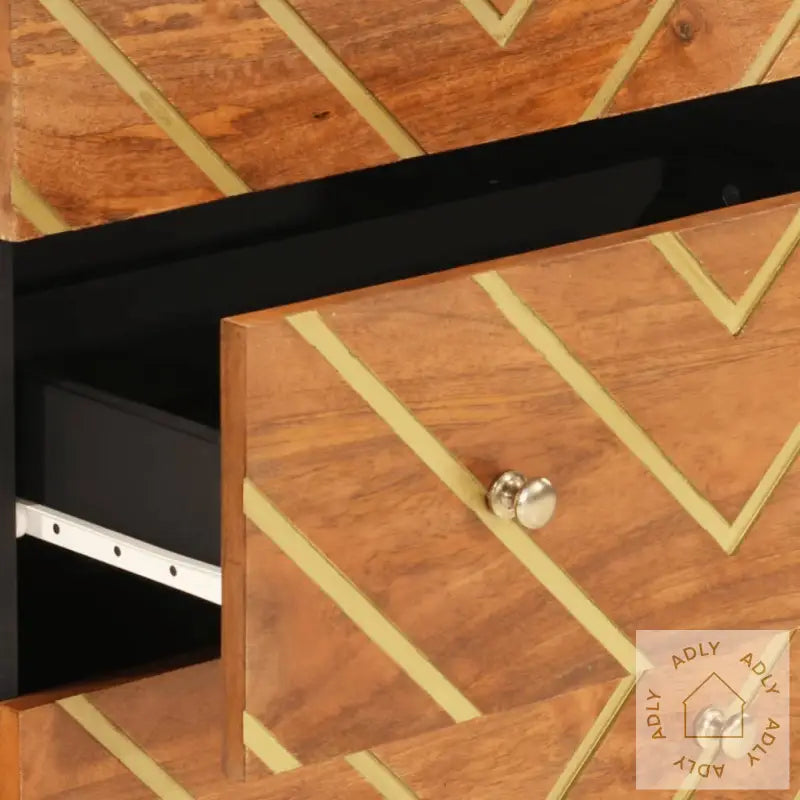 Tv-Benk Brun Og Svart 60X33,5X75 Cm Heltre Mango