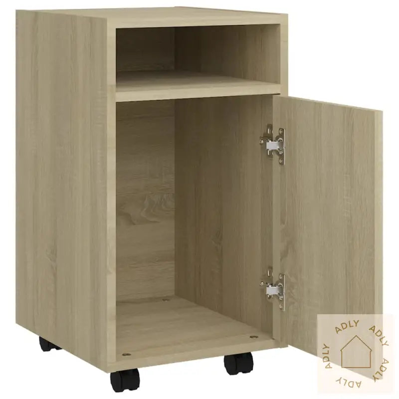Sideskap Med Hjul Sonoma Eik 33X38X60 Cm Konstruert Tre