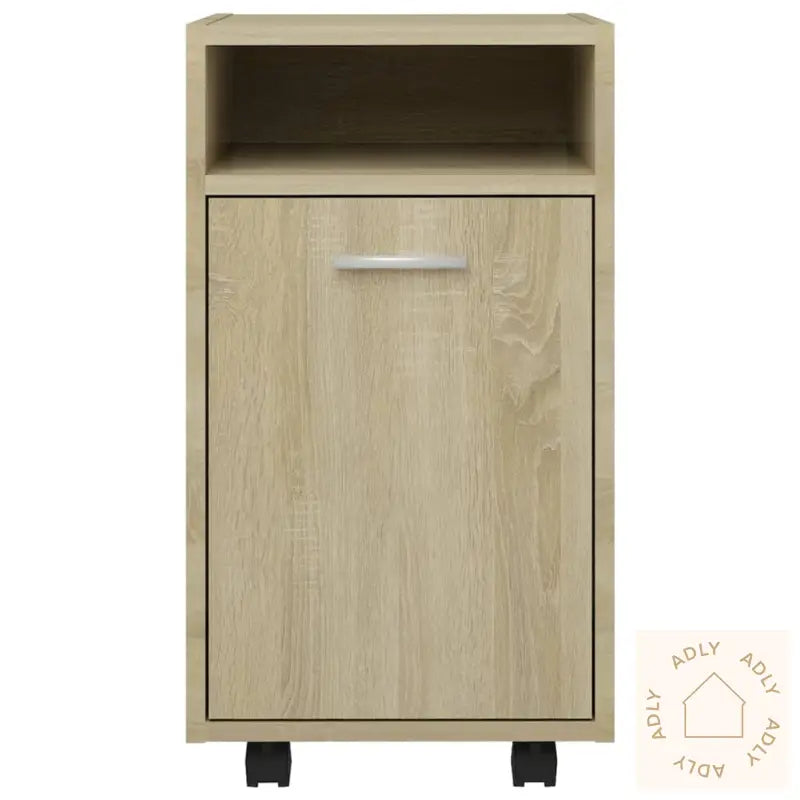 Sideskap Med Hjul Sonoma Eik 33X38X60 Cm Konstruert Tre