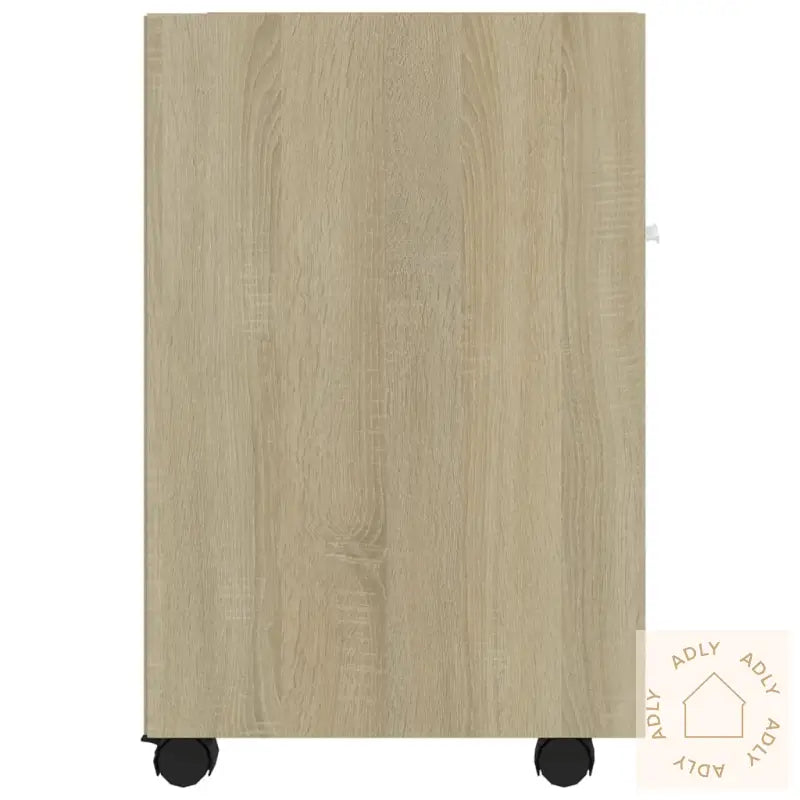 Sideskap Med Hjul Sonoma Eik 33X38X60 Cm Konstruert Tre