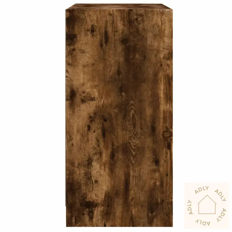 Sideskap Med Glassdører Røkt Eik 68X37X75,5 Cm