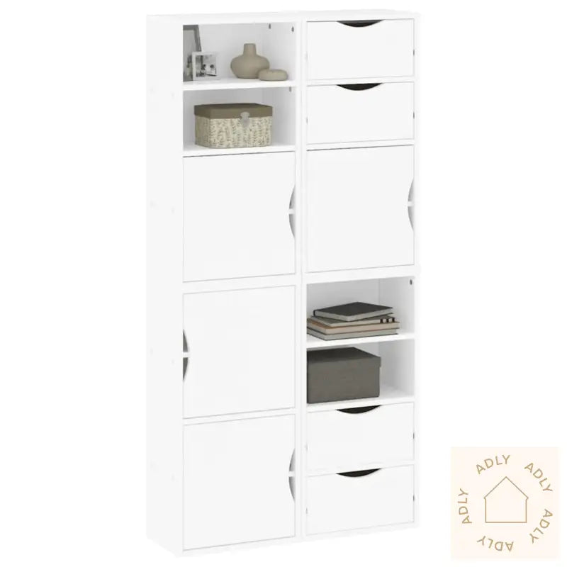 Sideskap 4 Stk Odda Hvit 40X24X79 Cm Heltre Furu