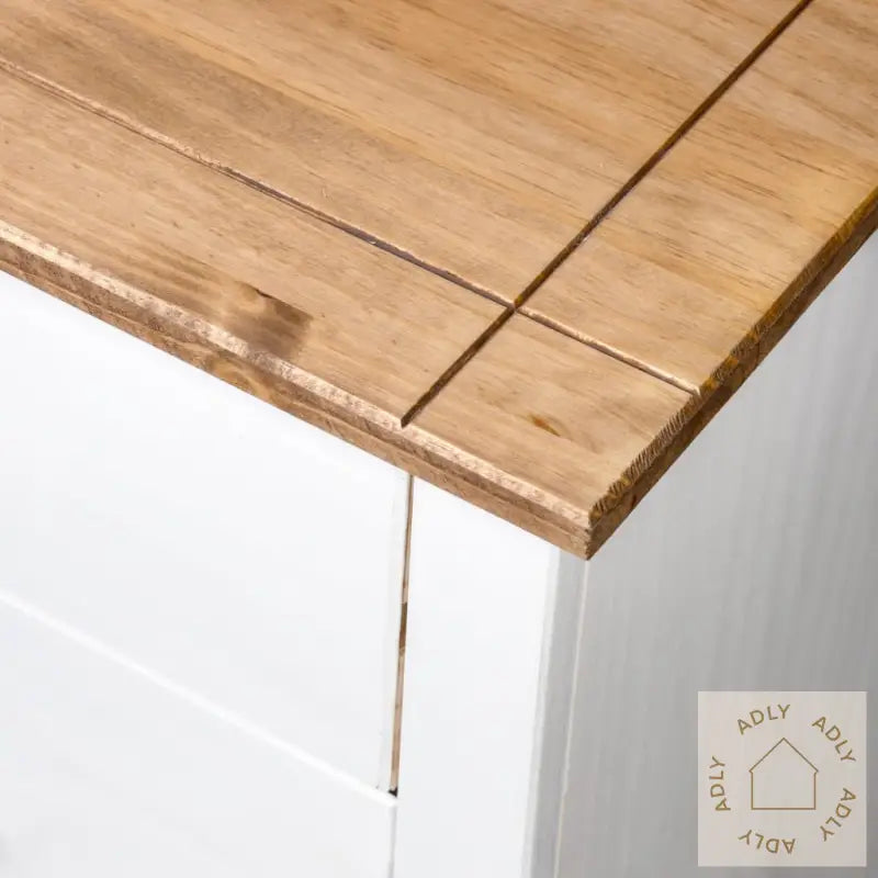 Sideskap Hvit 80X40X73 Cm Furu Panama Range