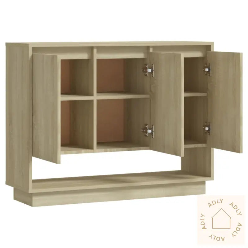Skjenk Sonoma Eik 97X31X75 Cm Konstruert Tre