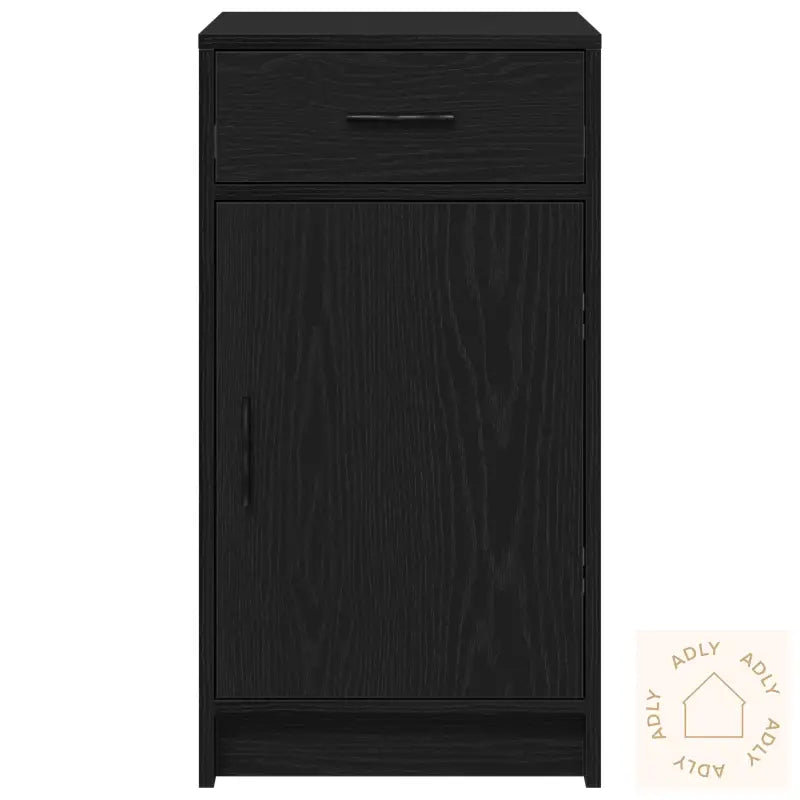 Sideboard Svart Eik 40X41X75 Cm Konstruert Tre