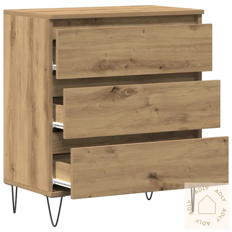 Sideboard Med Skuffer Artisan Eik 60X35X70 Cm Ingeniørtre