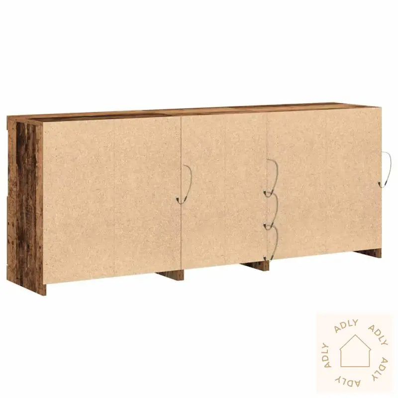 Skap Med Led Lys Gamle Tre 162X37X67 Cm Konstruksjonsmateriale
