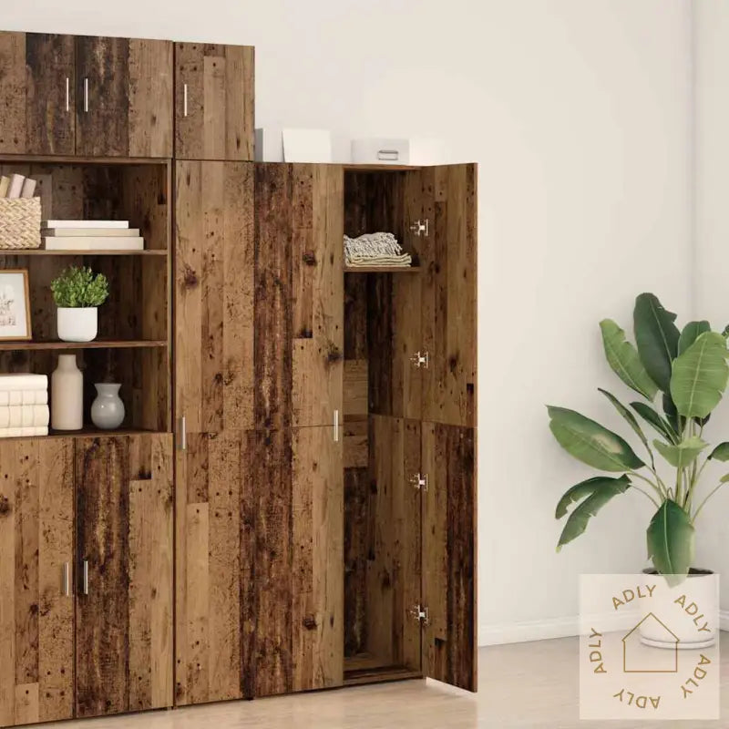 Skap Old Wood 70X42.5X185 Cm Konstruert Tre
