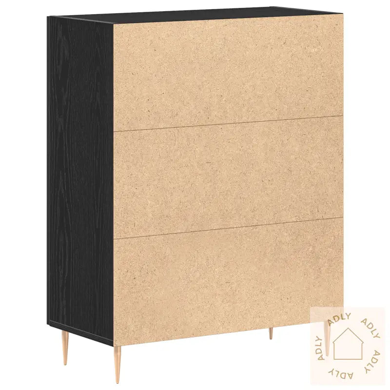 Skap Svart Eik 69,5X34X90 Cm Konstruert Tre