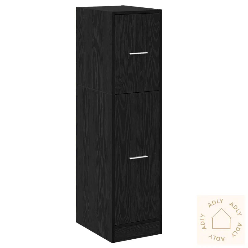 Apoteker Skap Svart Eik 30X41X118 Cm Konstruert Tre