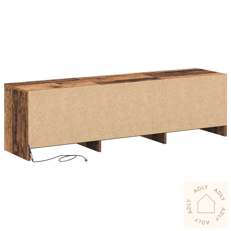Tv-Skap Med Led I Gammelt Tre 140X34X40 Cm