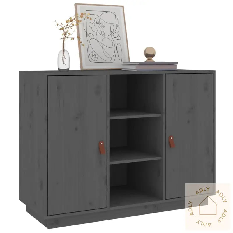 Skjenk Grå 100X40X75 Cm Heltre Furu