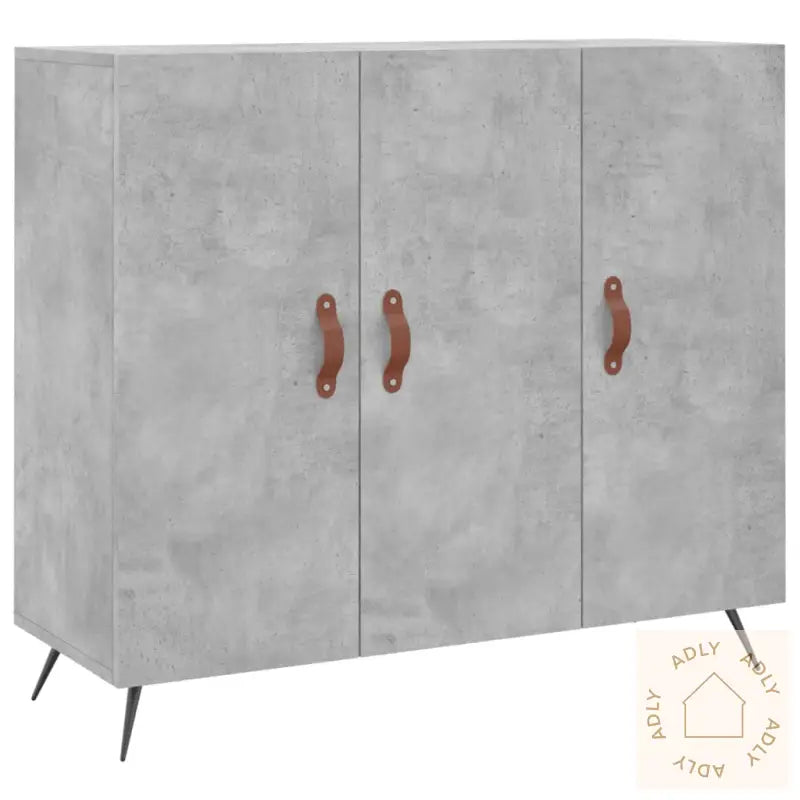 Skjenk Betonggrå 90X34X80 Cm Konstruert Tre