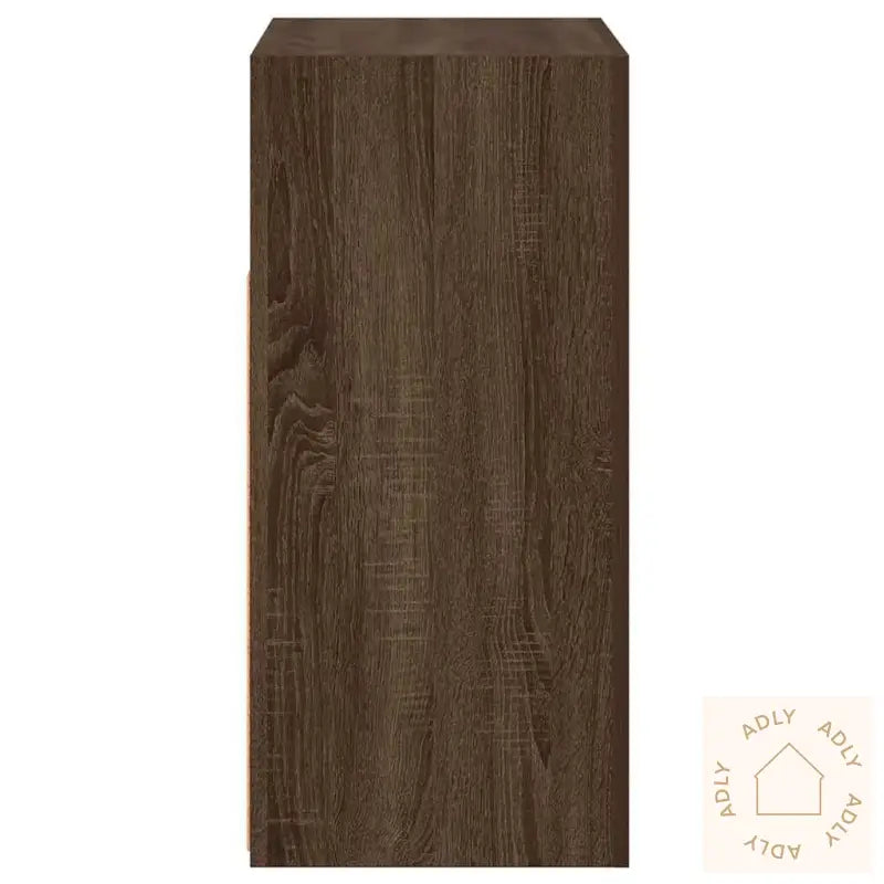Skjenk Med Led-Lys Brun Eik 80X35X75 Cm