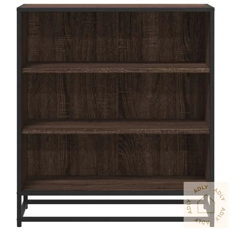 Skjenk Brun Eik 68X35X76 Cm Konstruert Tre Og Metall