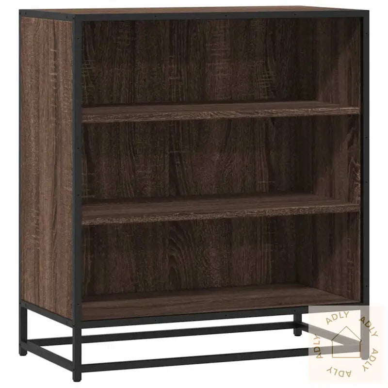 Skjenk Brun Eik 68X35X76 Cm Konstruert Tre Og Metall