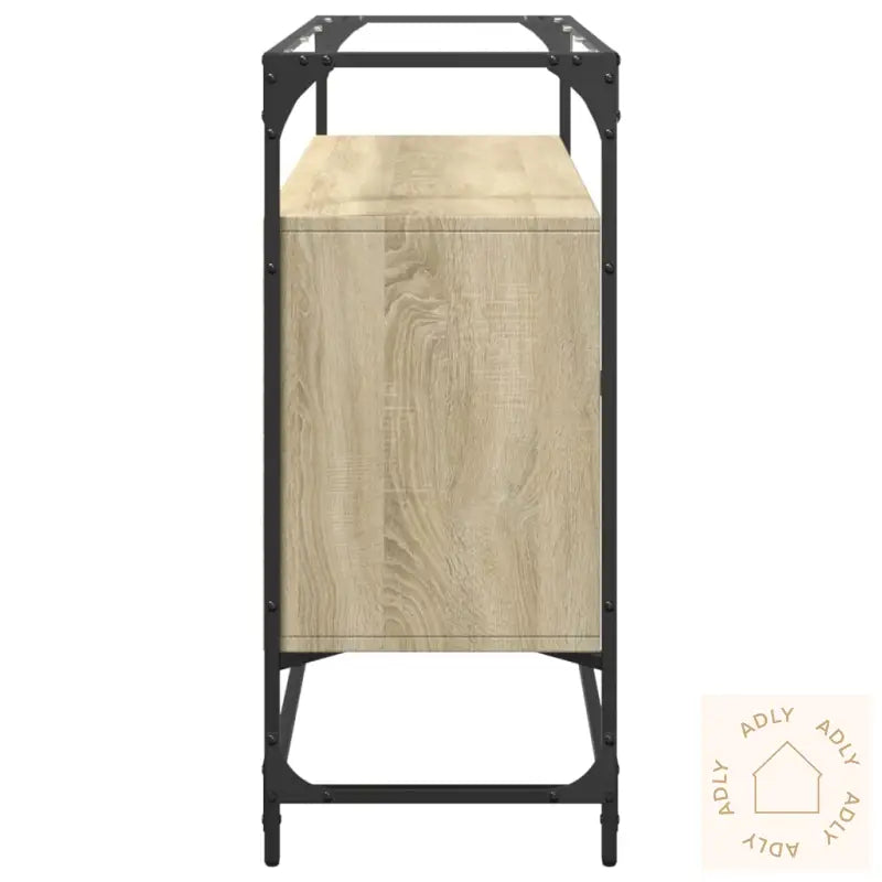 Skjenk Med Glasstopp Sonoma Eik 98X35X81 Cm Konstruert Tre