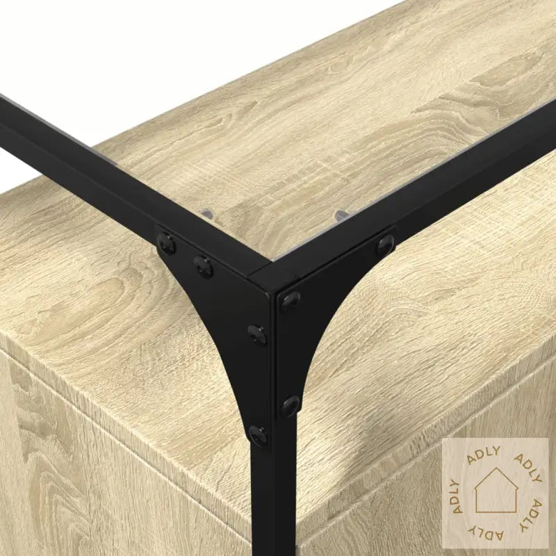 Skjenk Med Glasstopp Sonoma Eik 98X35X81 Cm Konstruert Tre