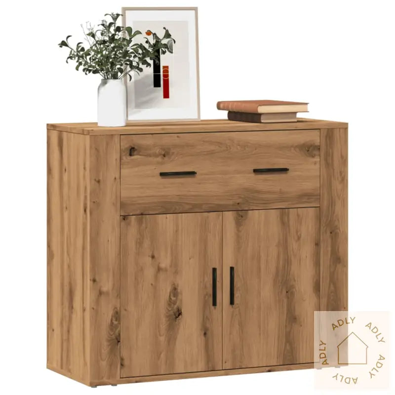 Skjenk Artisan Eik 80X33X70 Cm Konstruert Tre