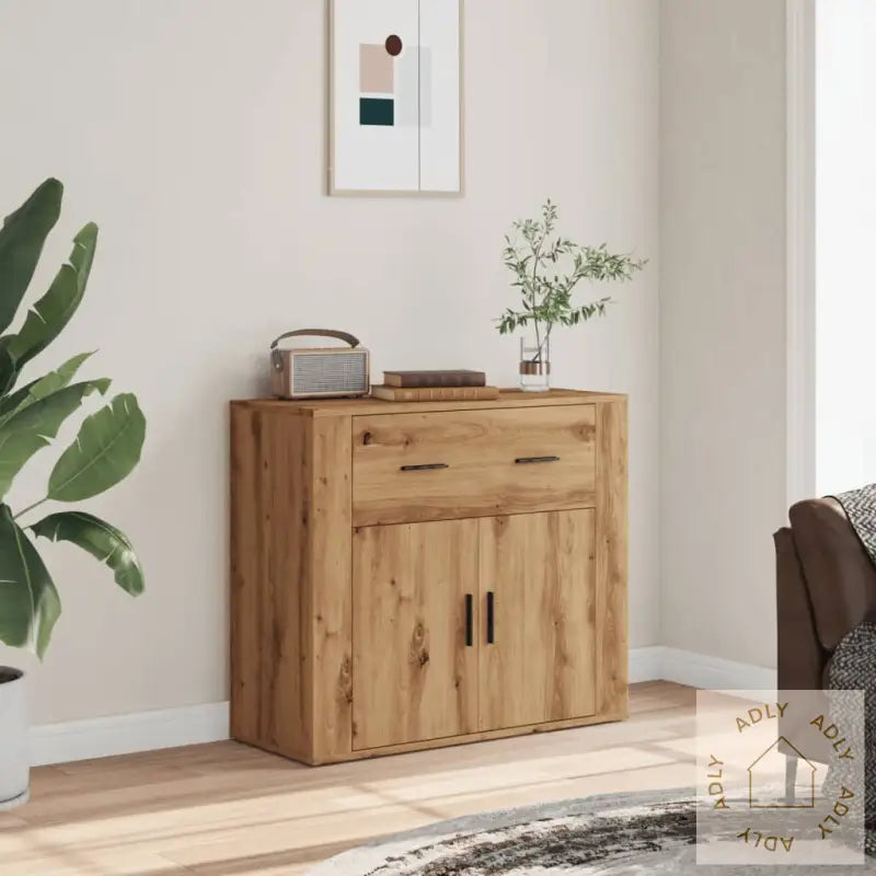 Skjenk Artisan Eik 80X33X70 Cm Konstruert Tre