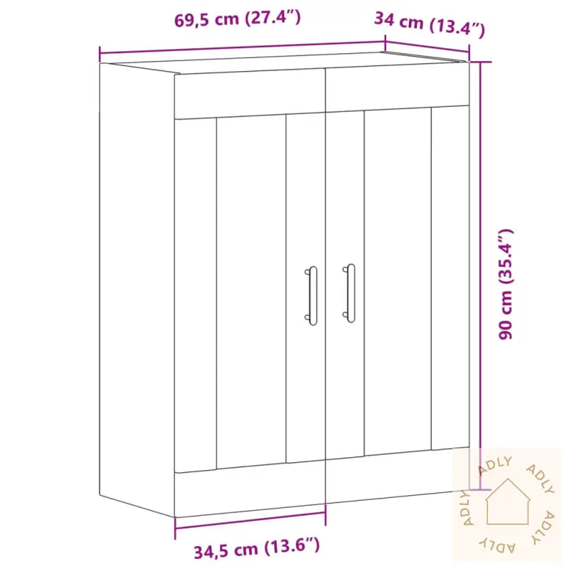 Skjenk Artisan Eik 69,5X34X90 Cm Konstruert Tre