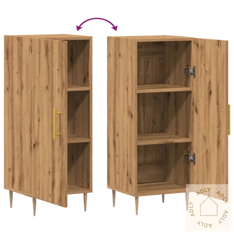 Skjenk Artisan Eik 34,5X34X90 Cm Konstruert Tre