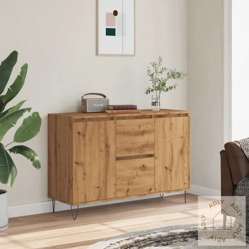 Skjenk Artisan Eik 104X35X70 Cm Konstruert Tre