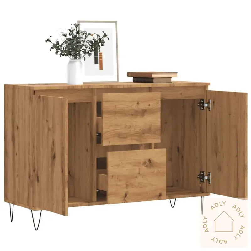 Skjenk Artisan Eik 104X35X70 Cm Konstruert Tre