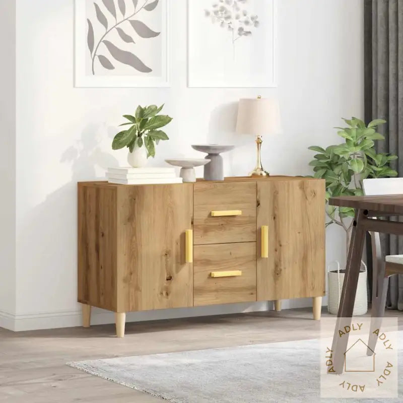 Skjenk Artisan Eik 100X36X60 Cm Konstruert Tre
