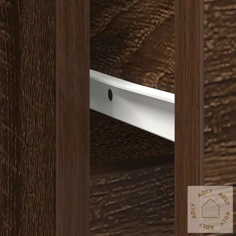 Skjenk Med 6 Skuffer Brun Eik 101X35X76 Cm Konstruert Tre